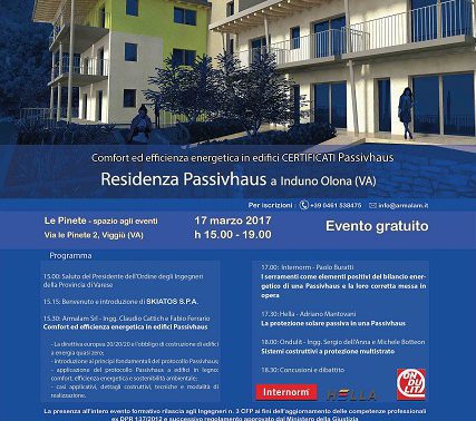 Convegno Passivhaus a IndunoOlona il 17/03